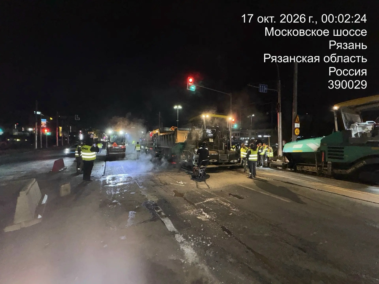 Участок Московского шоссе Рязани в районе путепровода реконструирован на 70%